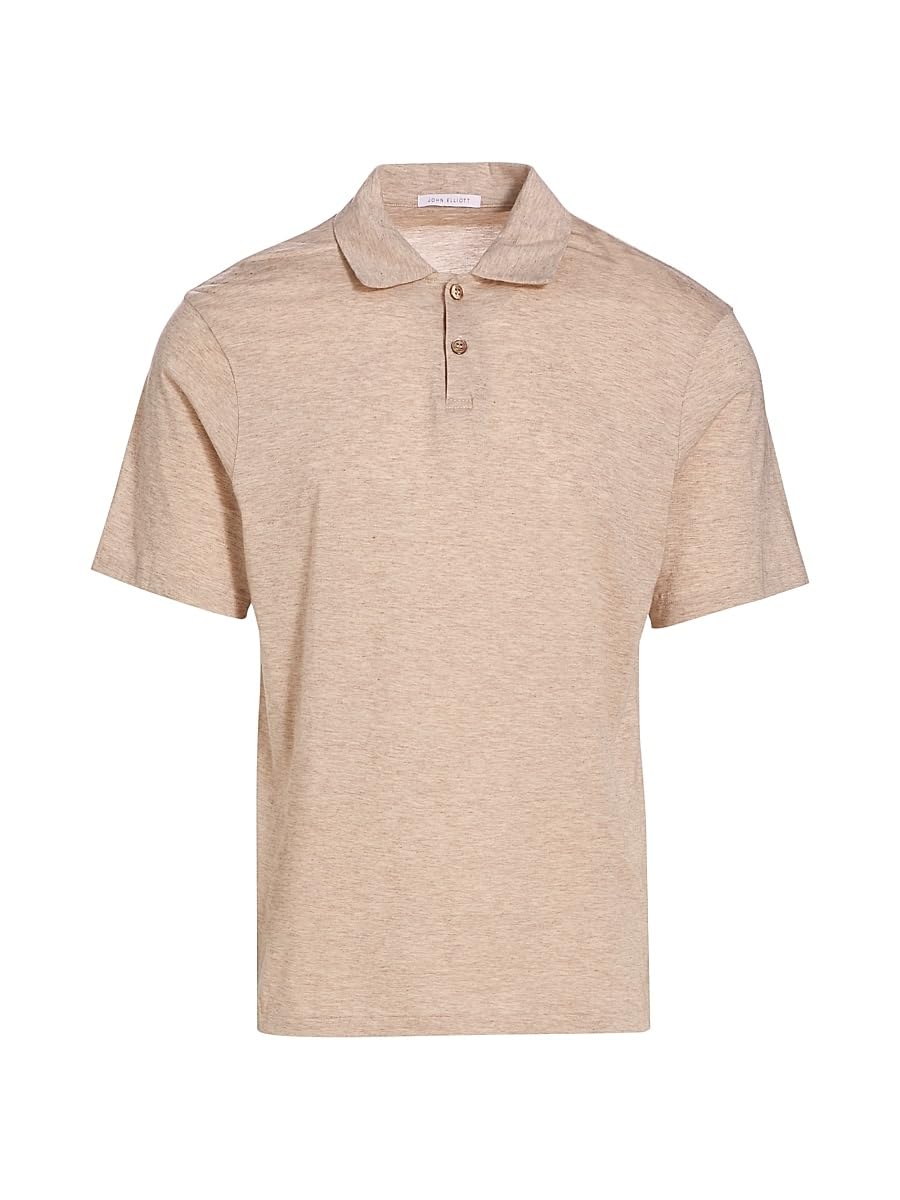 John Elliott, Cotton-Blend Short-Sleeve Polo Shirt, 1 (Small), Tan