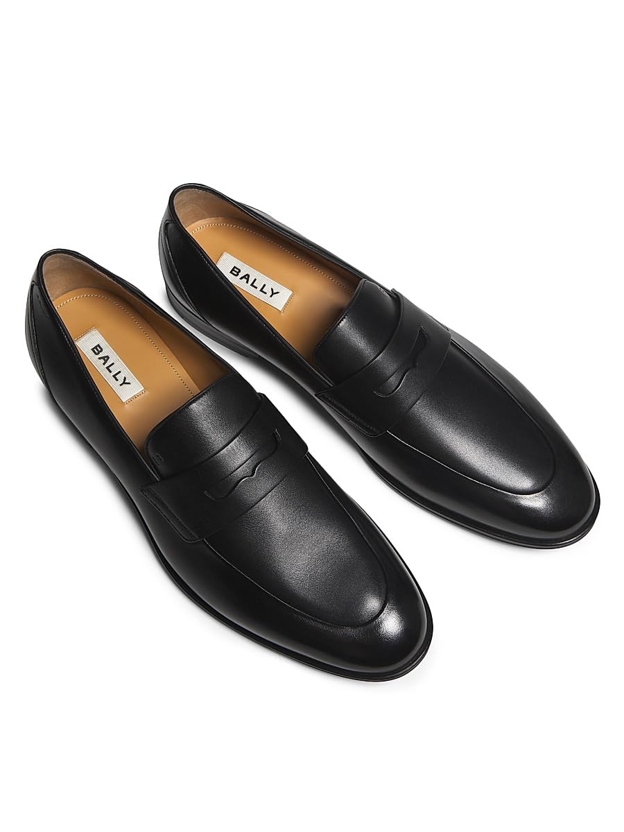 Bally, Windsor Leather Loafers, BLACK, 8 US