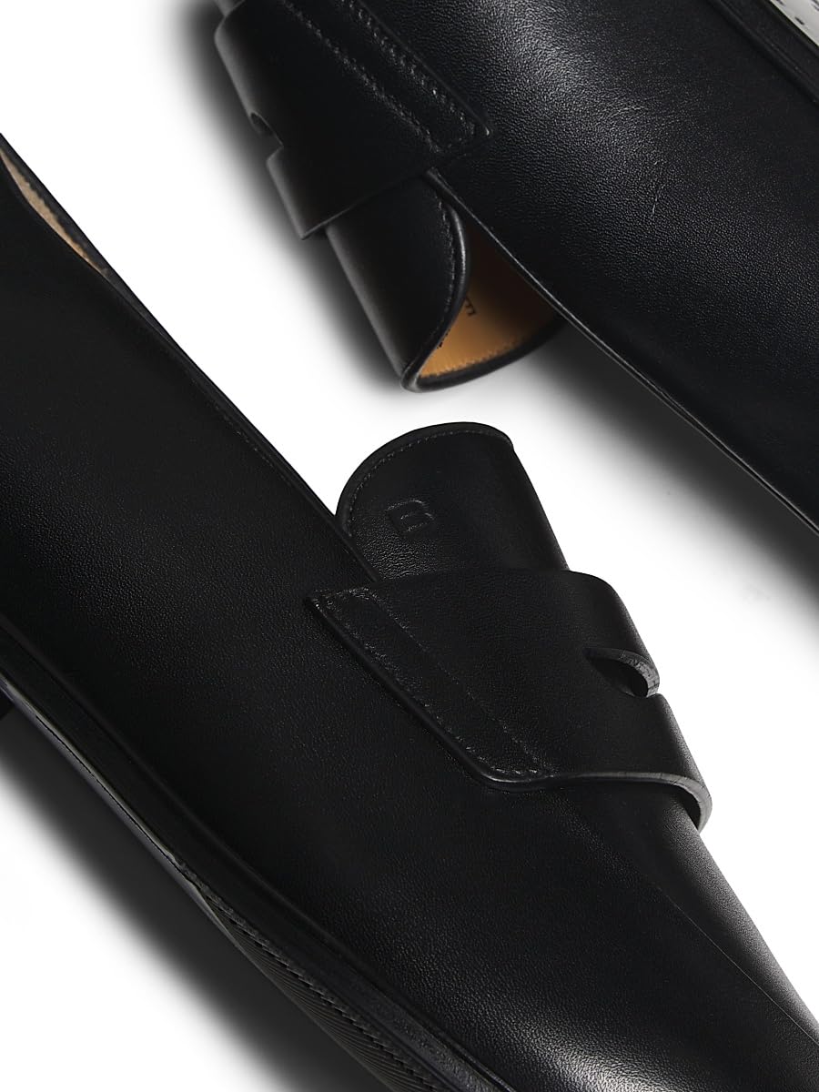 Bally, Windsor Leather Loafers, BLACK, 8 US