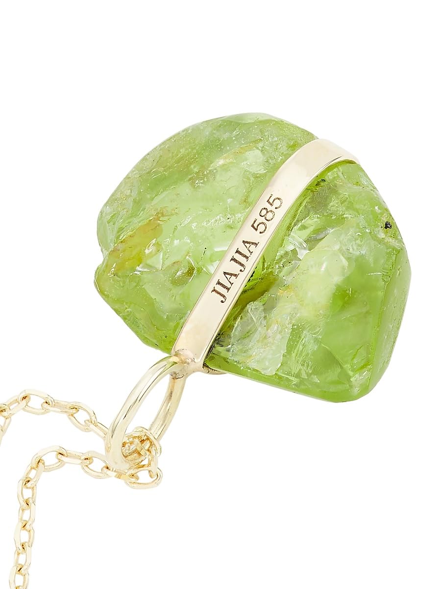 Jia Jia, 14K Yellow Gold & Birthstone Pendant Necklace, August