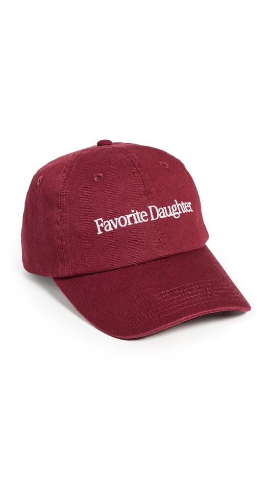 Favorite Daughter Women's Classic Logo Baseball Cap, Sangria Nights/White, One Size